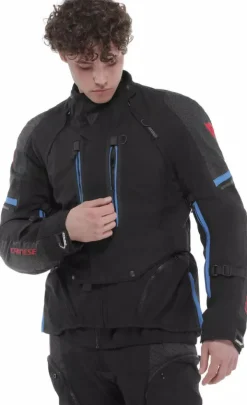 Dainese Motorjassen-Super Adventure D-Dry Absoluteshell Motorjas Black/Black/Blue D01