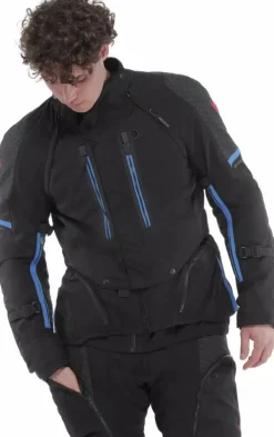 Dainese Motorjassen-Super Adventure D-Dry Absoluteshell Motorjas Black/Black/Blue D01