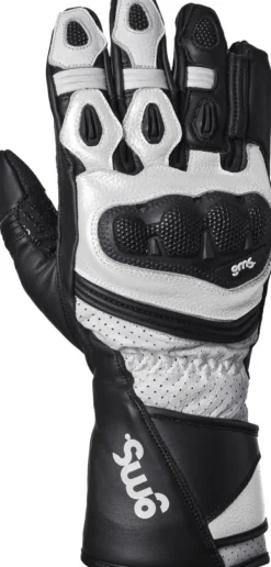 GMS Motorhandschoenen-GR-1 F Gove Back/White