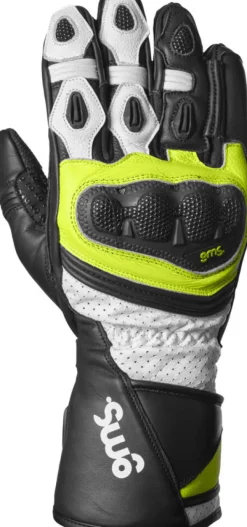 GMS Motorhandschoenen-GR-1 F Gove Back/White/Yeow