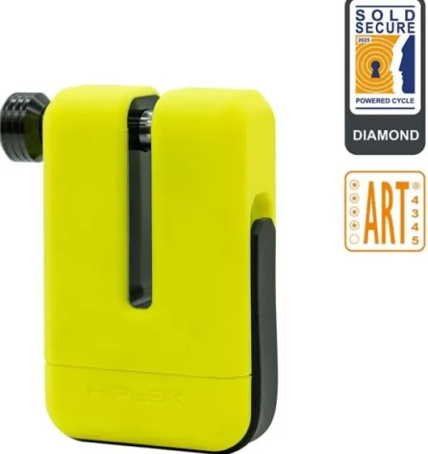Hiplok Motorsloten-MD1000 Moto Disc Lock Yellow fluo