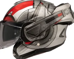 HJC Systeemhelmen|Helmen Met Zonnevizier-F100 Ant-an Grey/Red 831
