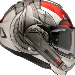 HJC Systeemhelmen|Helmen Met Zonnevizier-F100 Ant-an Grey/Red 831