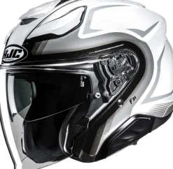 HJC Helmen Met Zonnevizier|Bluetooth Helmen-F31 Bak White/Grey 281