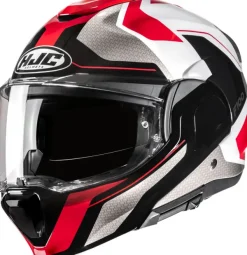 HJC Systeemhelmen|Helmen Met Zonnevizier-F100 Bio White/Red 213