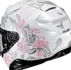 HJC Integraalhelmen|Helmen Met Zonnevizier-F71 Eiz White/Pink 260