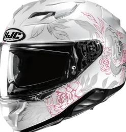 HJC Integraalhelmen|Helmen Met Zonnevizier-F71 Eiz White/Pink 260