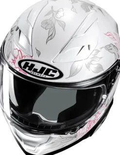 HJC Integraalhelmen|Helmen Met Zonnevizier-F71 Eiz White/Pink 260