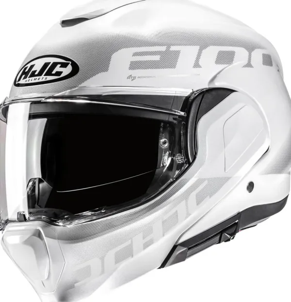 HJC Systeemhelmen|Helmen Met Zonnevizier-F100 Heta White/Grey 280