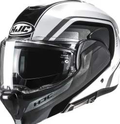 HJC Systeemhelmen|Helmen Met Zonnevizier-F100 Reff White/Back 210