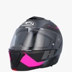HJC Systeemhelmen|Helmen Met Zonnevizier-i91 Cart Grey/Pink