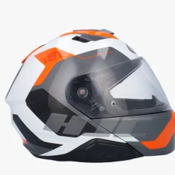 HJC Systeemhelmen|Helmen Met Zonnevizier-i91 Cart White/Orange