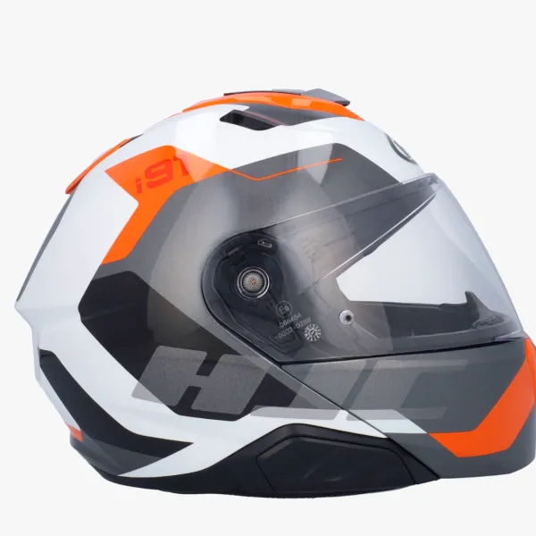 HJC Systeemhelmen|Helmen Met Zonnevizier-i91 Cart White/Orange