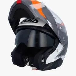 HJC Systeemhelmen|Helmen Met Zonnevizier-i91 Cart White/Orange