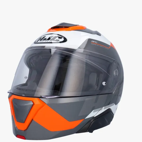 HJC Systeemhelmen|Helmen Met Zonnevizier-i91 Cart White/Orange