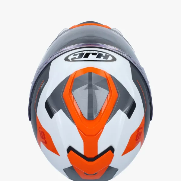 HJC Systeemhelmen|Helmen Met Zonnevizier-i91 Cart White/Orange