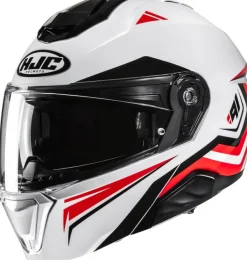 HJC Systeemhelmen|Helmen Met Zonnevizier-i91 Tricu White/Red 231