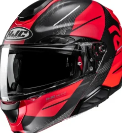 HJC Systeemhelmen|Helmen Met Zonnevizier-RPHA-91 Bat Back/Red 130