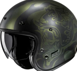 HJC Retro Helmen|Helmen Met Zonnevizier-V31 Fae Back/Green 140