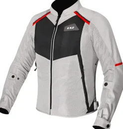 LS2 Motorjassen-Breeze ady otorja Grey Back Red