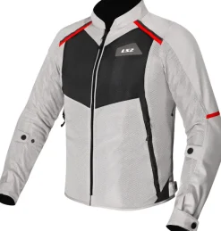 LS2 Motorjassen-Breeze an otorja Grey Back Red