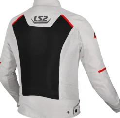 LS2 Motorjassen-Breeze an otorja Grey Back Red