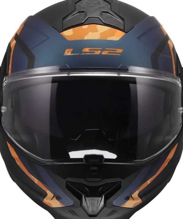 LS2 Systeemhelmen|Helmen Met Zonnevizier-FF910 Advant II Gide Back Orange