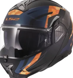 LS2 Systeemhelmen|Helmen Met Zonnevizier-FF910 Advant II Gide Back Orange