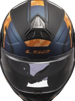 LS2 Systeemhelmen|Helmen Met Zonnevizier-FF910 Advant II Gide Back Orange