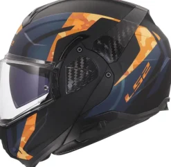 LS2 Systeemhelmen|Helmen Met Zonnevizier-FF910 Advant II Gide Back Orange