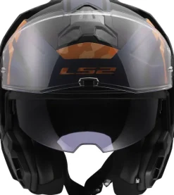 LS2 Systeemhelmen|Helmen Met Zonnevizier-FF910 Advant II Gide Back Orange