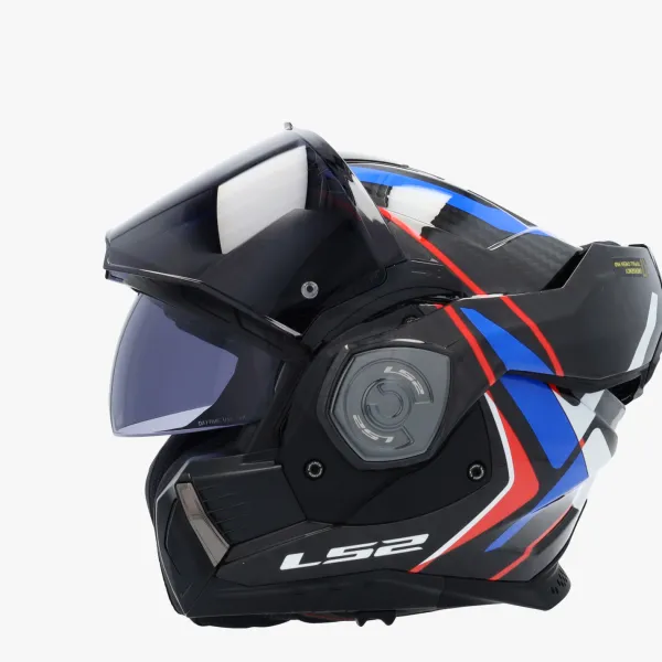 LS2 Systeemhelmen|Helmen Met Zonnevizier-FF901 Advant X Carbon Future Ii White Bue