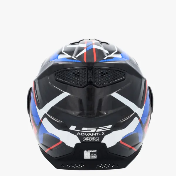 LS2 Systeemhelmen|Helmen Met Zonnevizier-FF901 Advant X Carbon Future Ii White Bue