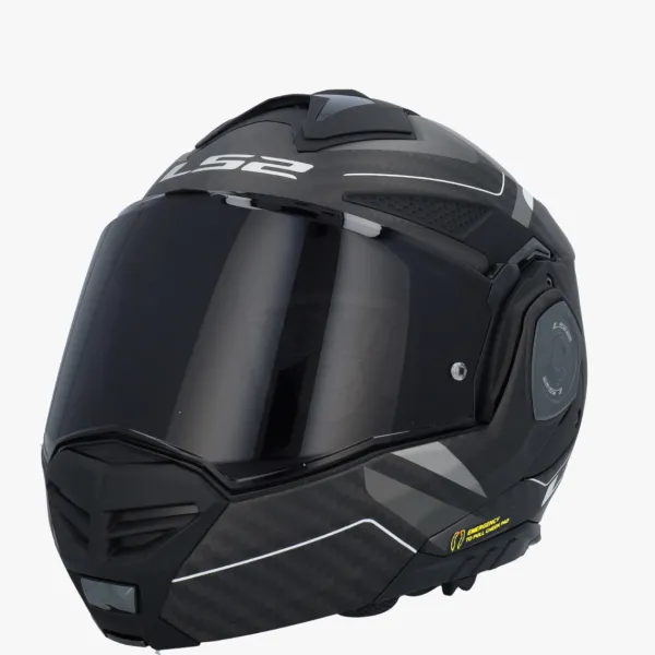 LS2 Systeemhelmen|Helmen Met Zonnevizier-FF901 Advant X Carbon Horizon iver Grey