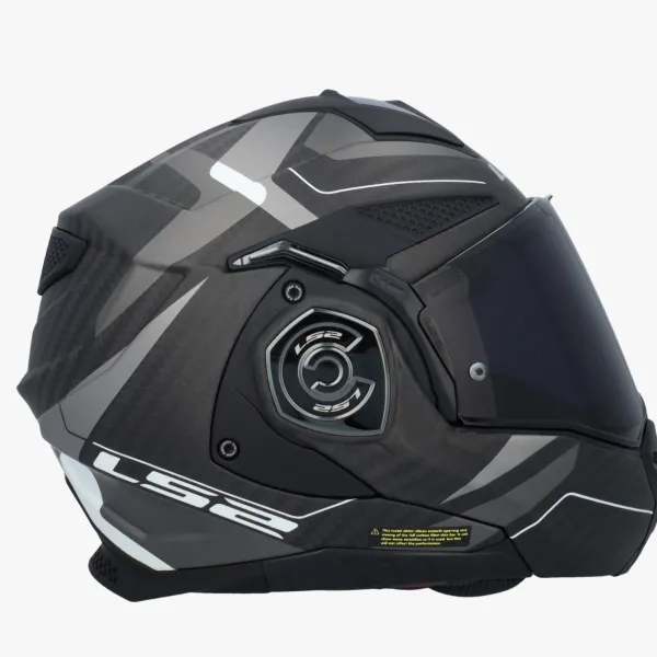 LS2 Systeemhelmen|Helmen Met Zonnevizier-FF901 Advant X Carbon Horizon iver Grey