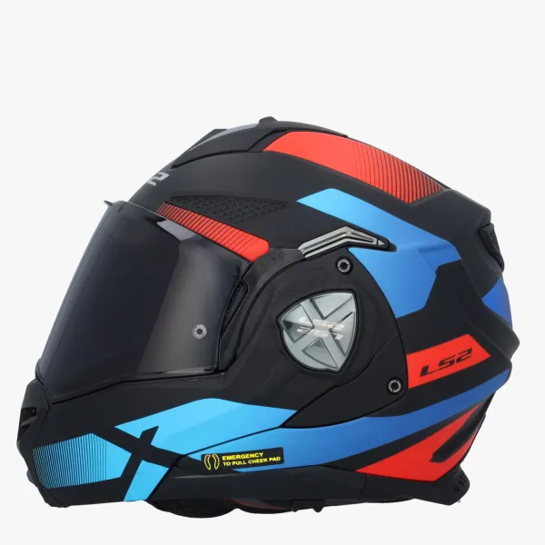 LS2 Systeemhelmen|Helmen Met Zonnevizier-FF901 Advant X Nova Back Red Bue-06