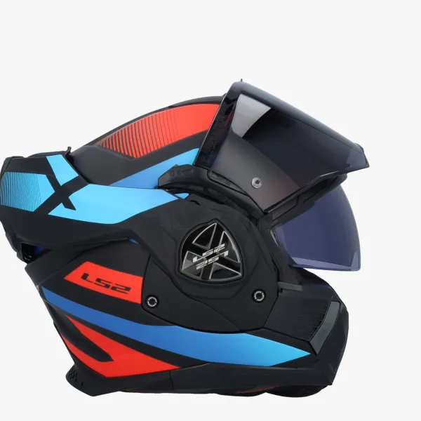 LS2 Systeemhelmen|Helmen Met Zonnevizier-FF901 Advant X Nova Back Red Bue-06