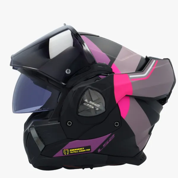 LS2 Systeemhelmen|Helmen Met Zonnevizier-FF901 Advant X Utra Grey Purpe