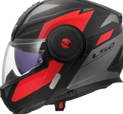 LS2 Systeemhelmen|Helmen Met Zonnevizier-FF902 cope II Duria Back Red