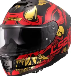 LS2 Integraalhelmen|Helmen Met Zonnevizier-FF808 trea II Drako Back Red