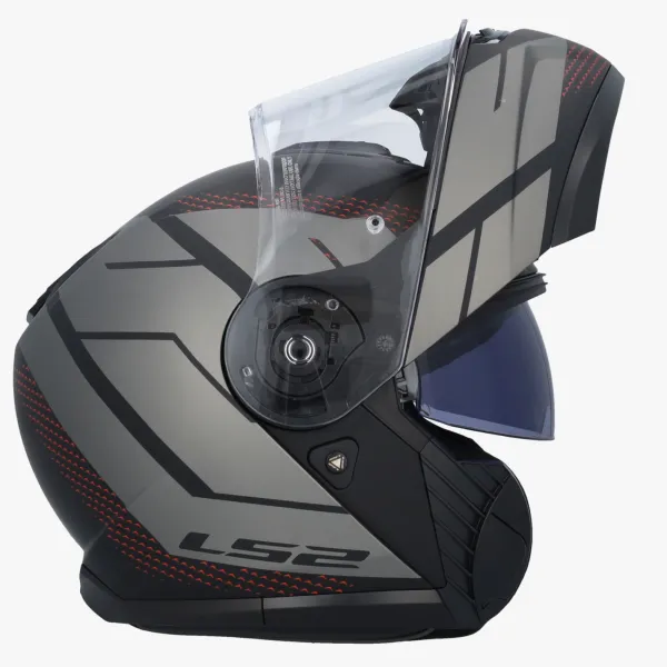 LS2 Systeemhelmen|Helmen Met Zonnevizier-FF908 trobe II Code Back Grey