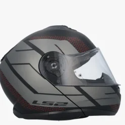 LS2 Systeemhelmen|Helmen Met Zonnevizier-FF908 trobe II Code Back Grey