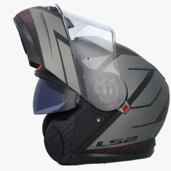 LS2 Systeemhelmen|Helmen Met Zonnevizier-FF908 trobe II Code Back Grey