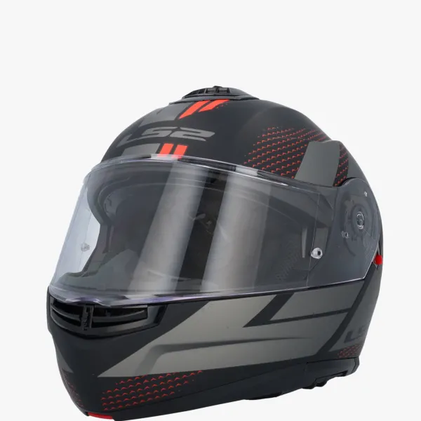 LS2 Systeemhelmen|Helmen Met Zonnevizier-FF908 trobe II Code Back Grey