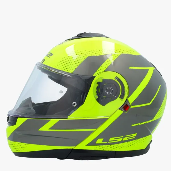 LS2 Systeemhelmen|Helmen Met Zonnevizier-FF908 trobe II Code H-Vi Yeow Grey