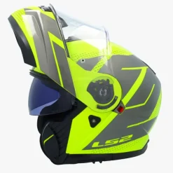 LS2 Systeemhelmen|Helmen Met Zonnevizier-FF908 trobe II Code H-Vi Yeow Grey