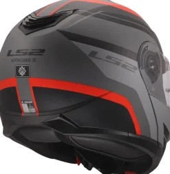 LS2 Systeemhelmen|Helmen Met Zonnevizier-FF908 trobe II onza Back Grey Red-06