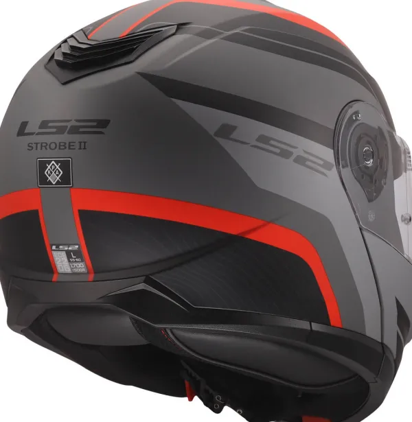 LS2 Systeemhelmen|Helmen Met Zonnevizier-FF908 trobe II onza Back Grey Red-06