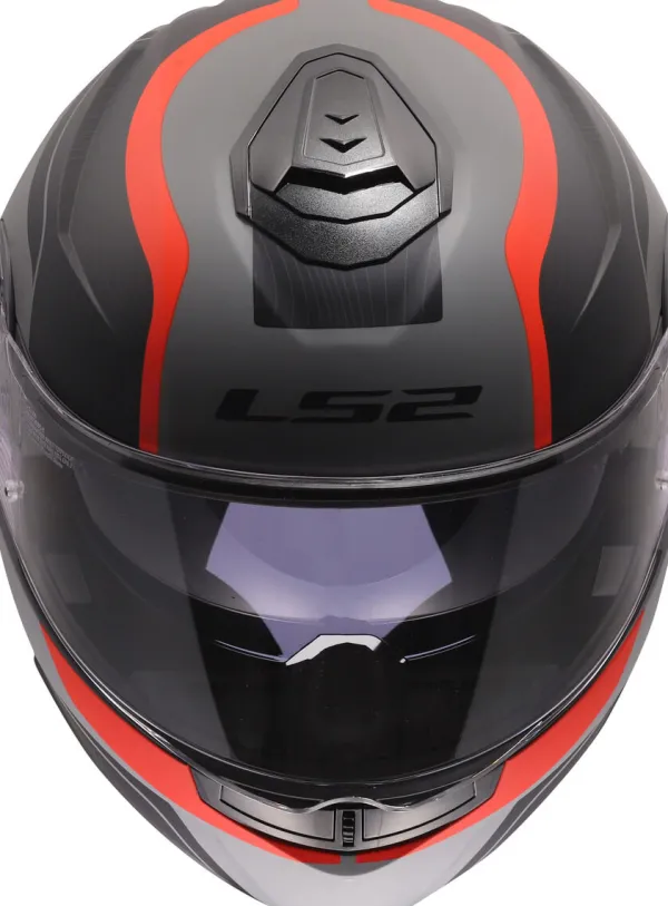 LS2 Systeemhelmen|Helmen Met Zonnevizier-FF908 trobe II onza Back Grey Red-06