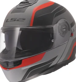LS2 Systeemhelmen|Helmen Met Zonnevizier-FF908 trobe II onza Back Grey Red-06